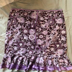 Daisy Fuentes Size 10 Purple Flora Skirt